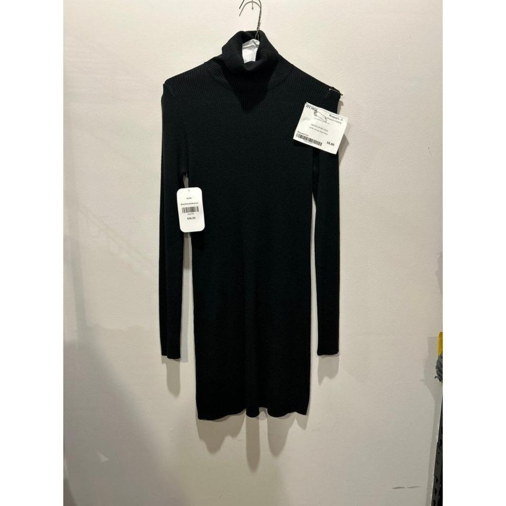 Dress Up Be Cool NEW Black Turtleneck Sweater Dress S
